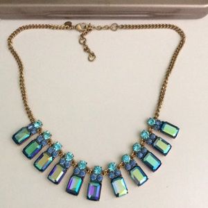 J. Crew blue iridescent necklace!